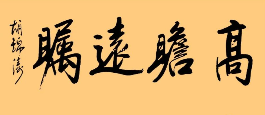 胡总书记的字：儒雅端庄，字如其人1 高瞻远瞩.png